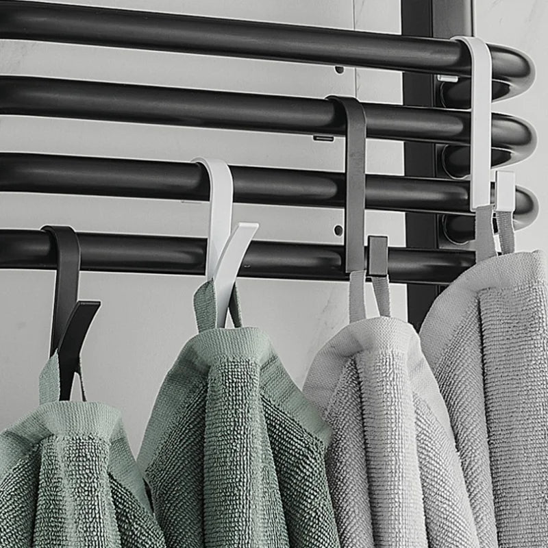 Radiator Towel Hook – Removable Aluminum Bathroom Hanger Rack Radiator Towel Hook Axl White S shape
