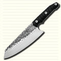 7" Chef's Knife – 4Cr13Mov Steel, Black PAKKA Handle Chef's Knife Axl KNIVES