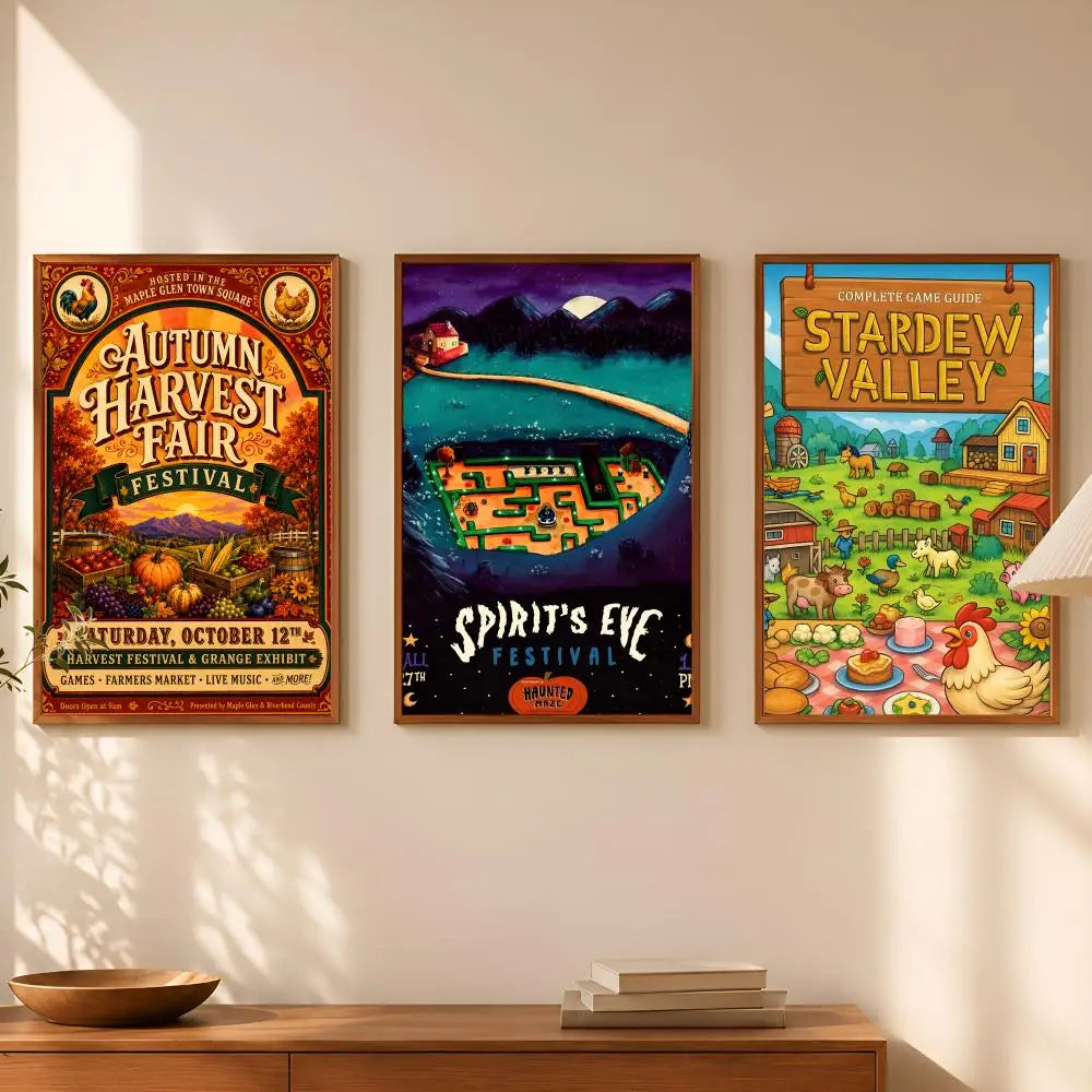 Stardew Valley Wall Poster – Self-Stick HD Waterproof Print Wall Art Poster Axl