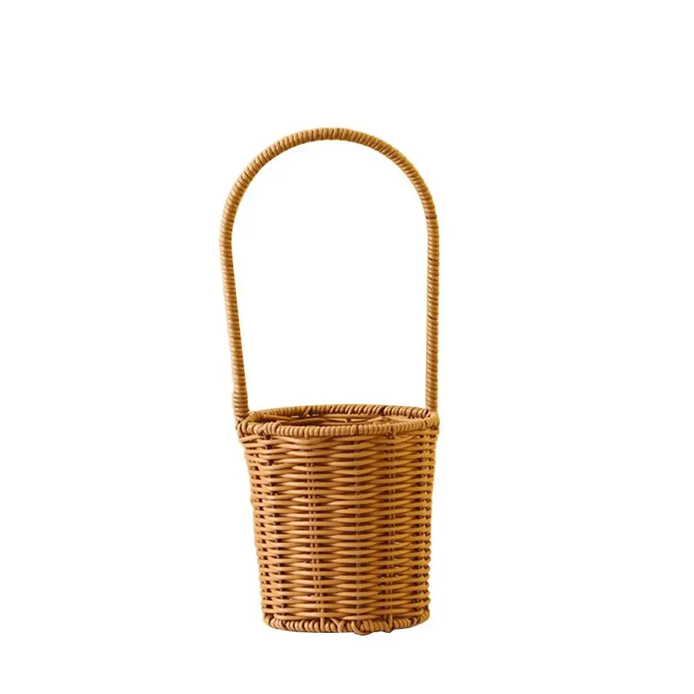 Rattan-Style Woven Storage Basket with Handle | Home Décor Woven Storage Basket Axl 1