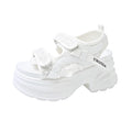 Women's 8CM Platform Wedge Sandals – Peep Toe Gladiator Heels Platform Wedge Sandals Axl WHITE 36