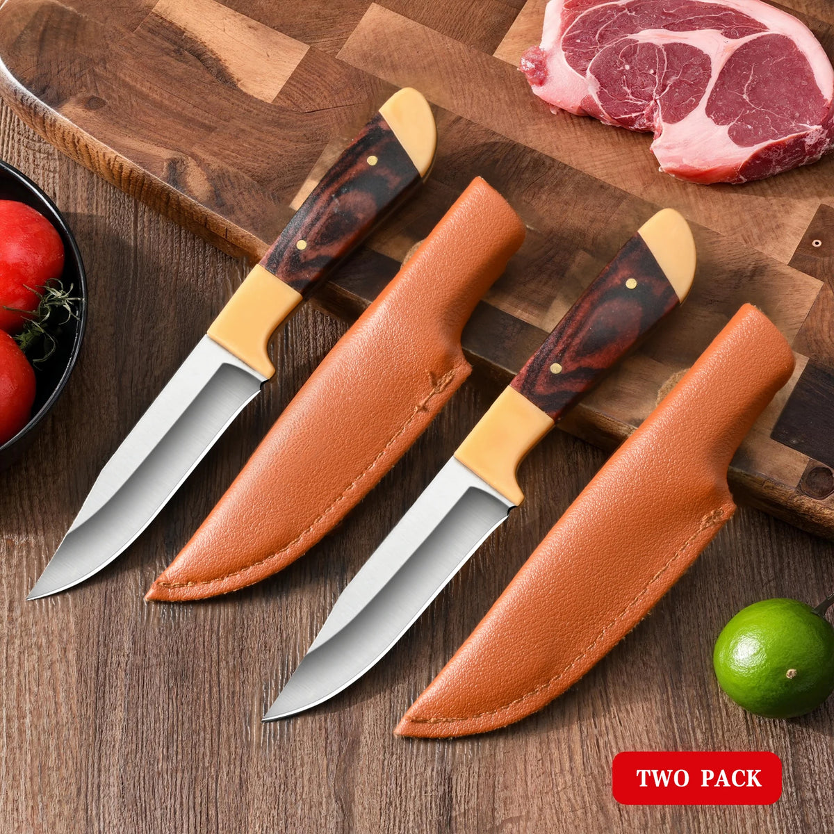 PLYS Stainless Steel EDC Pocket Knife – Fruit, BBQ & Outdoor Folding Pocket Knife Axl 2pc