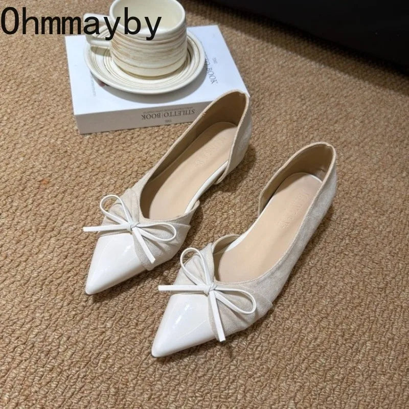 Women's Mary Jane Pumps – Pointed Toe Low Heel Butterfly-Knot Mary Jane Pumps Axl