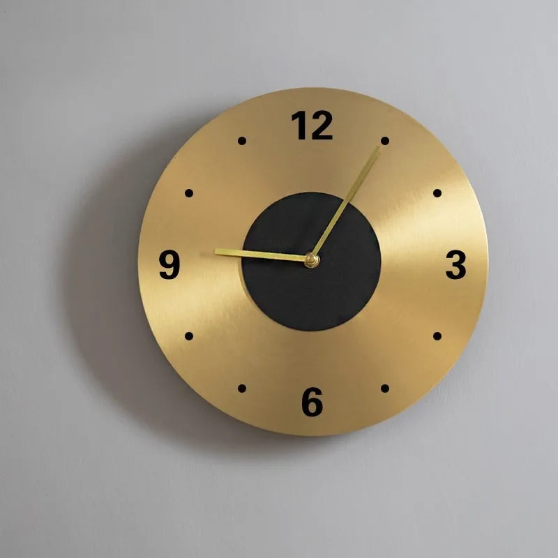 Modern Nordic Silent Wall Clock – Minimalist Gold Luxury Decor Silent Wall Clock Axl
