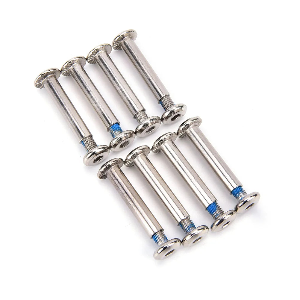 8-Pack Inline Skate Wheel Axles – Steel Roller Blade Bolts Skate Axle Bolts Axl