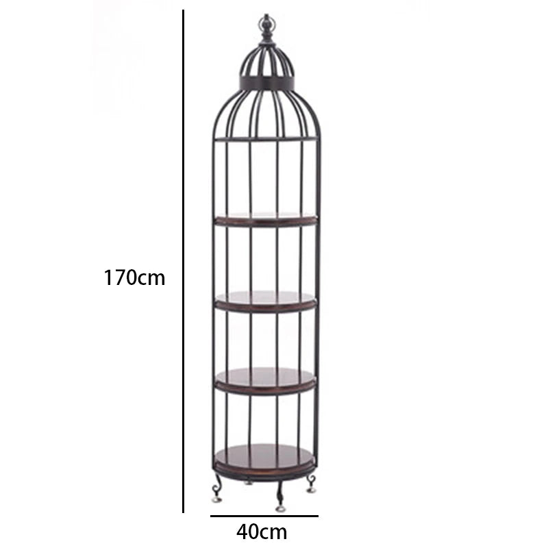 Nordic 4-Tier Corner Shelf – Metal Display & Storage Rack Corner Storage Shelf Axl Black 4 Layers