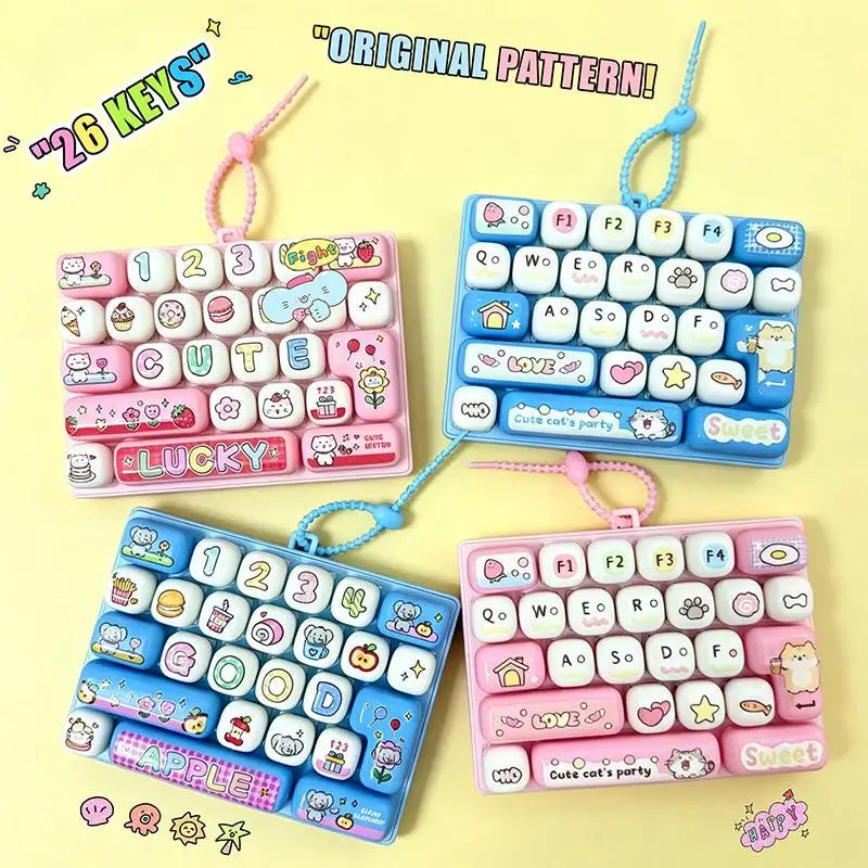 Mini 26-Key Mechanical Fidget Keyboard Toy – Cute Desk Gift Fidget Keyboard Toy Axl