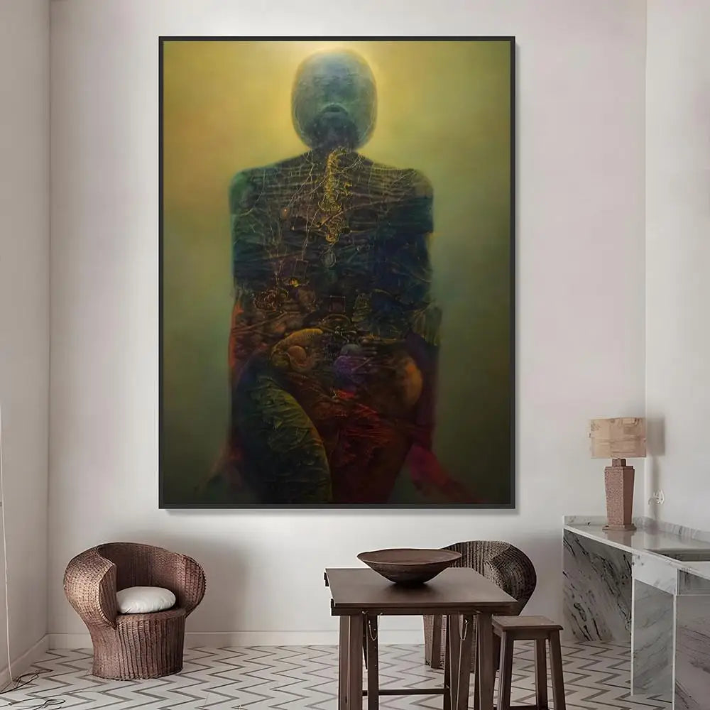 Zdzisław Beksiński Art Stickers – HD Waterproof Wall Decor Art Wall Stickers Axl