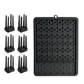 Silicone Dish Drying Rack – Adjustable Drainer & Organizer Dish Drying Rack Axl black
