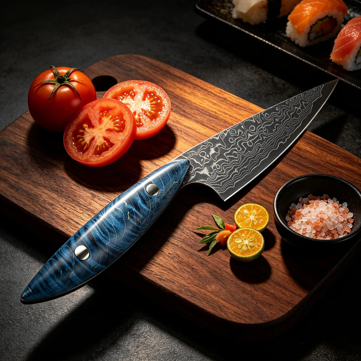 XITUO 3.5" Damascus Steel Paring Knife – Wood Handle Paring Knife Axl