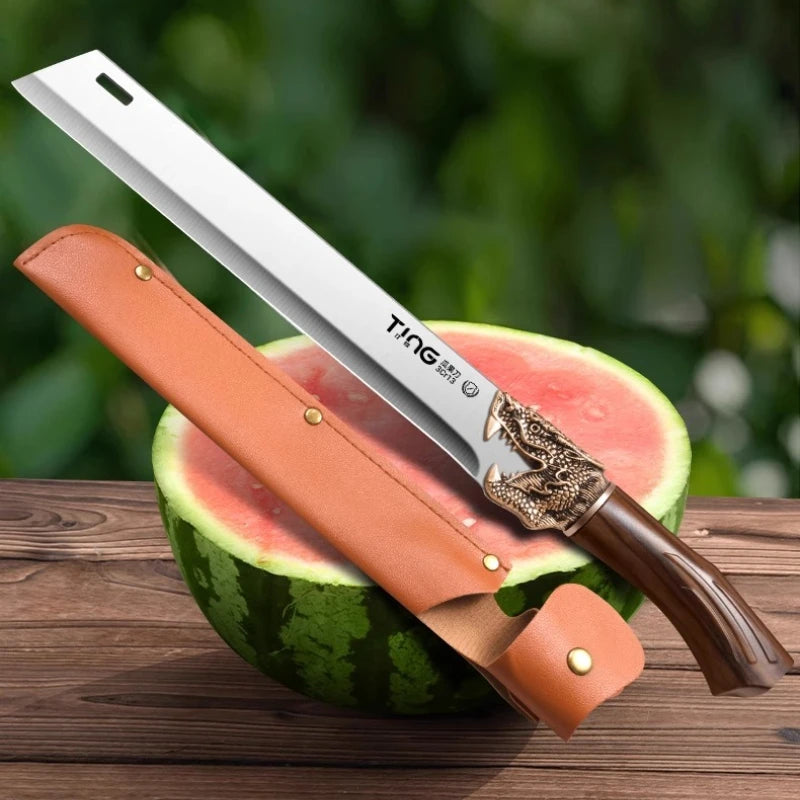 Longquan Ultra-Sharp Stainless Steel Watermelon Fruit Knife Fruit Kitchen Knife Axl