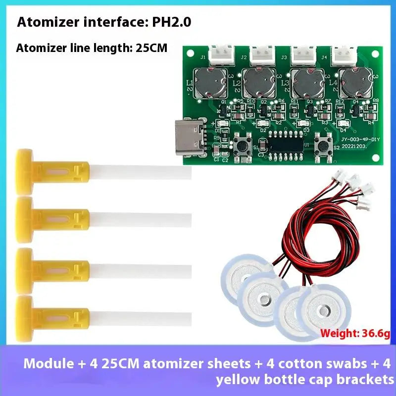 USB-C Mini Humidifier DIY Kit – 4-Spray Mist Maker & Atomizer Humidifier DIY Kit Axl A4