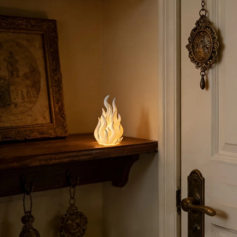 Flame-Shaped Candle Holders Set of 2 | Retro Home Décor Figurines Decorative Candle Holder Axl