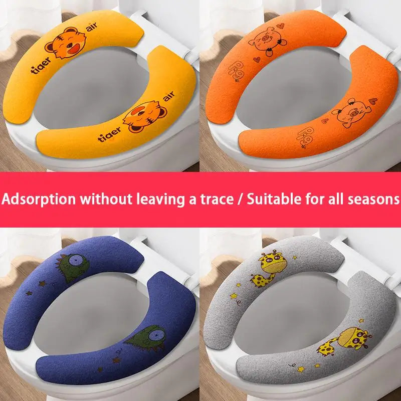 Soft Plush Toilet Seat Cover – Warm Cushion, Universal Fit Toilet Seat Cover Axl