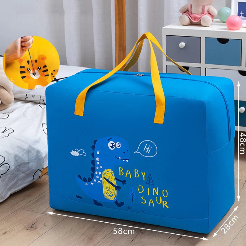 Large Capacity Clothes & Quilt Storage Organizer Bag Clothes Storage Bag Axl L Blue