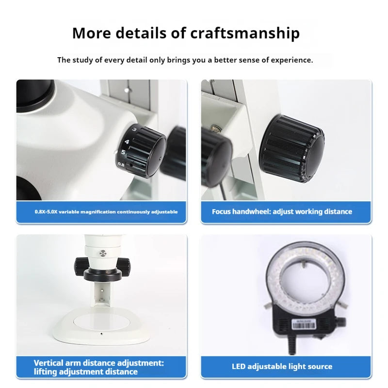 HD Trinocular Stereo Microscope with CCD Industrial Camera Stereo Microscope Axl
