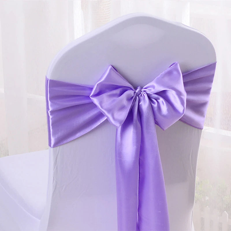 Satin Chair Sash Bow – Wedding & Party Chair Decoration Chair Sash Bow Axl