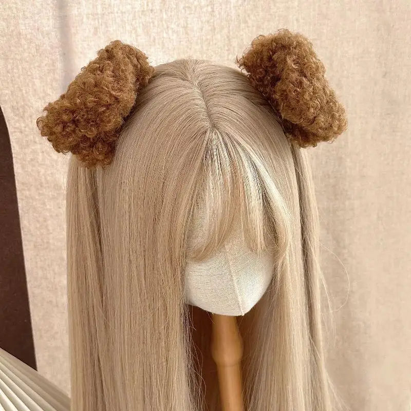 Kawaii Puppy Ears Plush Hair Clips – Cute Barrettes for Girls Plush Hair Clips Axl