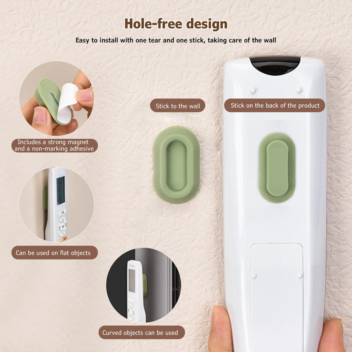 Magnetic Wall Mount Remote Control Holder – Silicone Caddy Wall Mount Organizer Axl