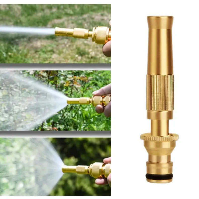 Brass High Pressure Garden Hose Spray Nozzle & Quick Connect Garden Spray Nozzle Axl