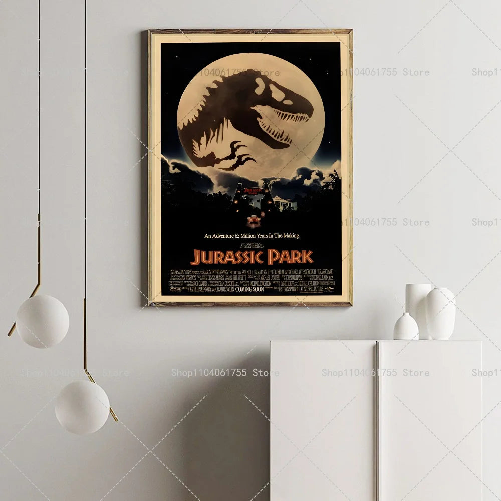 Dinosaur Jurassic Park Wall Poster – Waterproof Self-Adhesive Art Wall Art Poster Axl