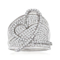 Huitan Heart CZ Wedding Band Ring for Women | Sizes 5–14 Wedding Band Ring Axl DJ137 9
