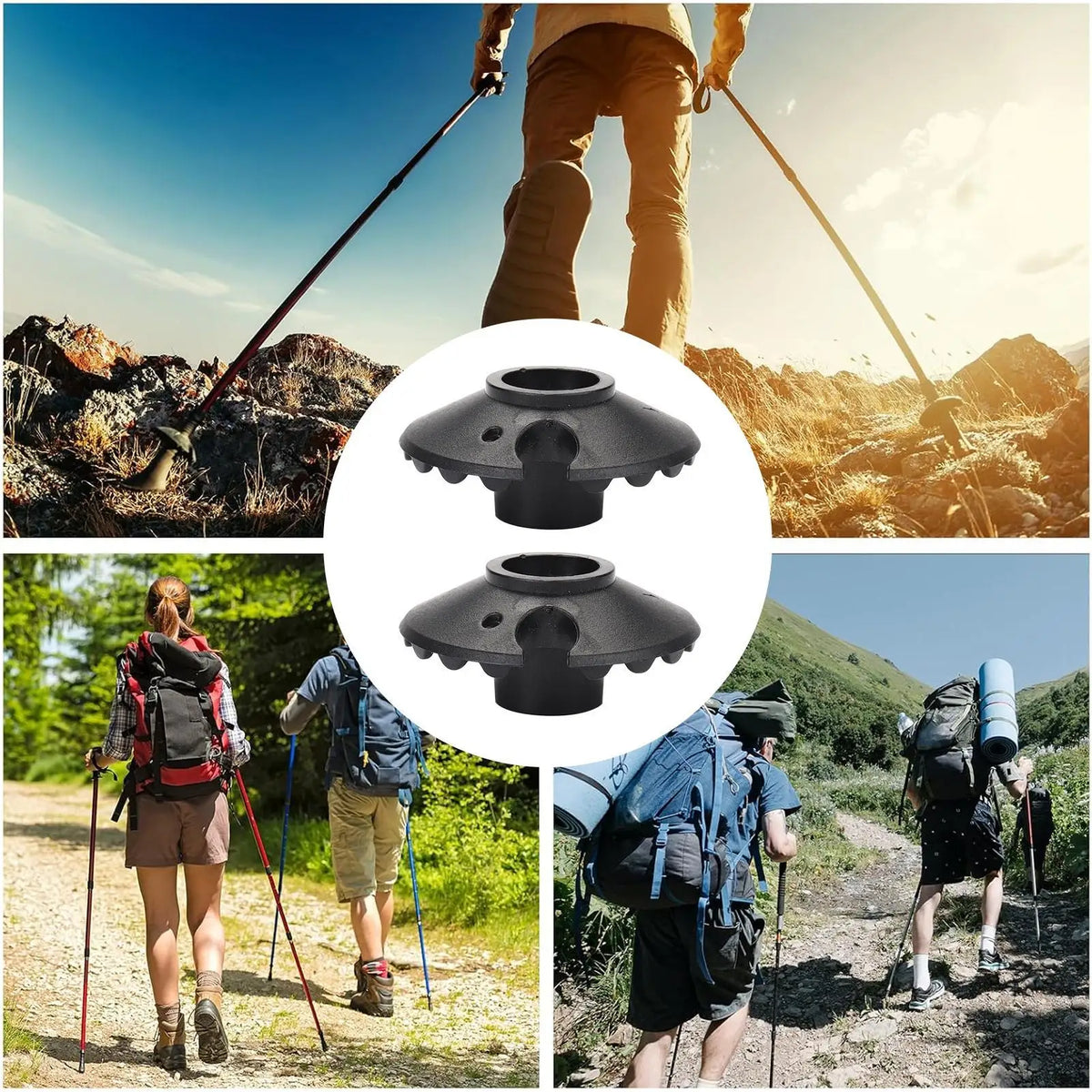 Trekking Pole Snow & Mud Baskets – Anti-Slip Replacement Pair Pole Basket Accessory Axl Default Title