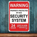 ACS Security System Warning Sign | Aluminum Wall Sign Security Warning Sign Axl aluminum sign aluminum 14x20cm