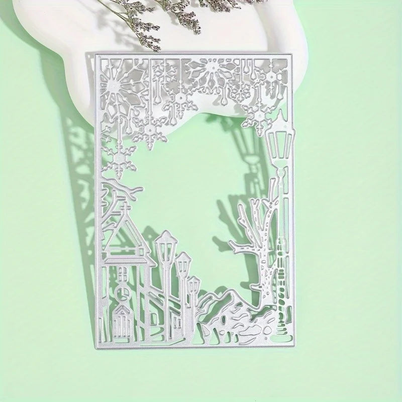 Snowy Village Metal Die Cut – Card Embossing & Scrapbooking Metal Die Cut Axl 1pc