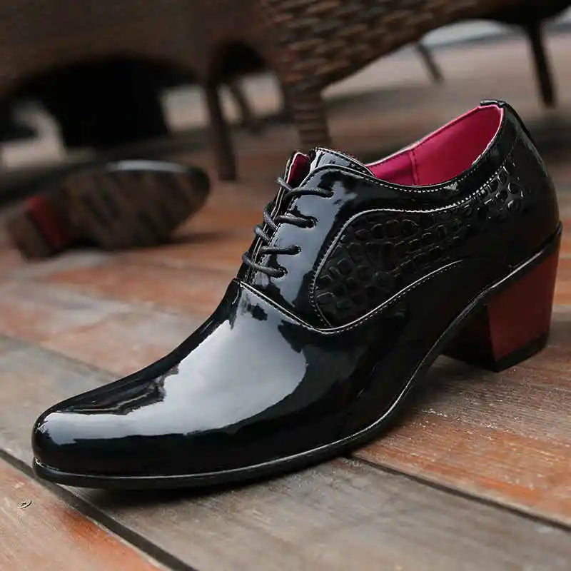 Men's Oxford Platform Dress Shoes – Pointed Toe Lace-Up Oxford Dress Shoes Axl