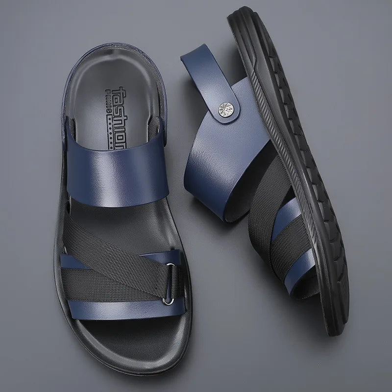 Men's Slip-On Beach Sandals – Soft EVA, Anti-Slip Sole Men's Sandals Axl Blue sandals. 42