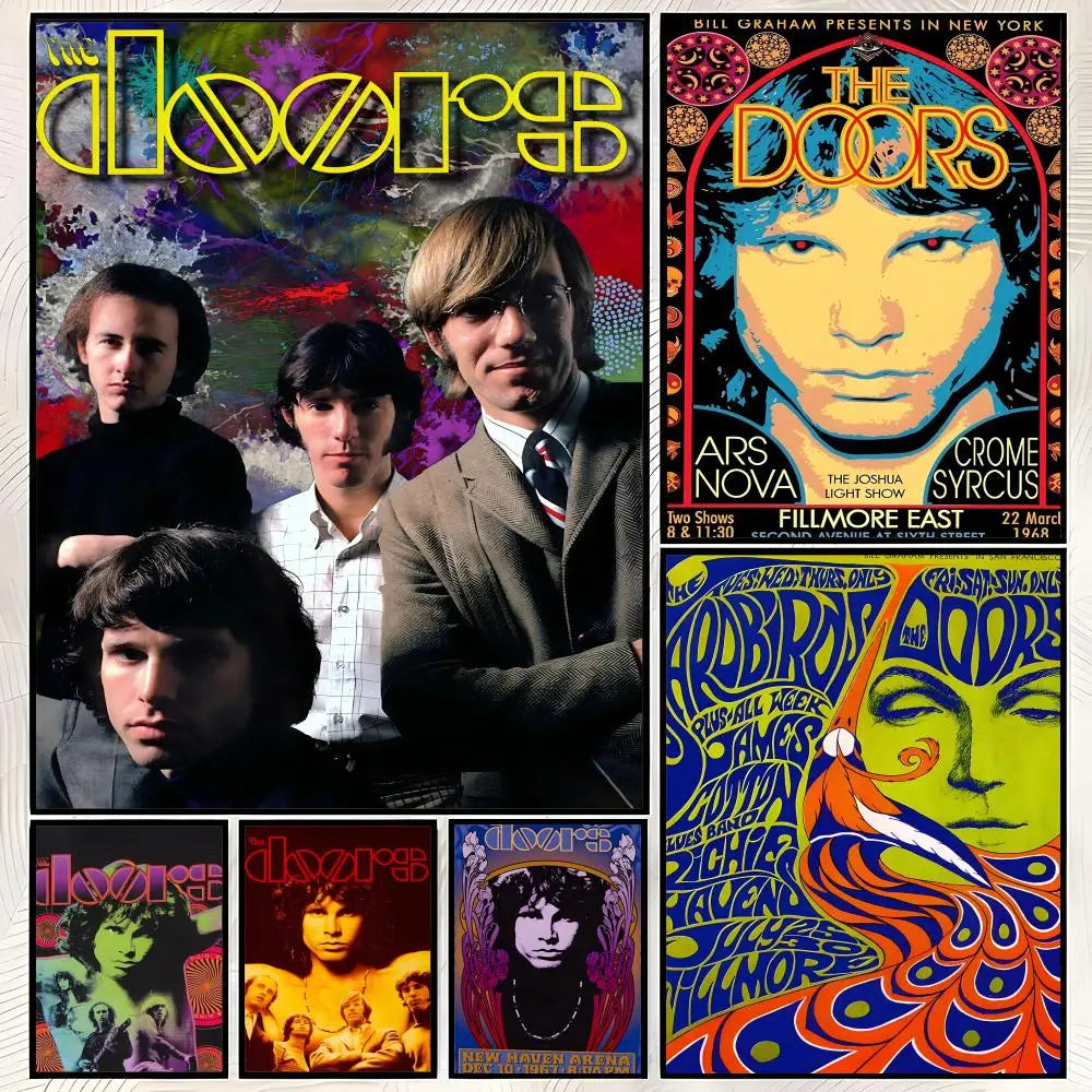 The Doors Poster Self-Stick HD Waterproof Wall Art Décor Wall Art Poster Axl