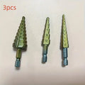 3-Piece Step Drill Bit Kit for Wood & Metal | Multi-Size Step Drill Bit Set Axl 3pcs