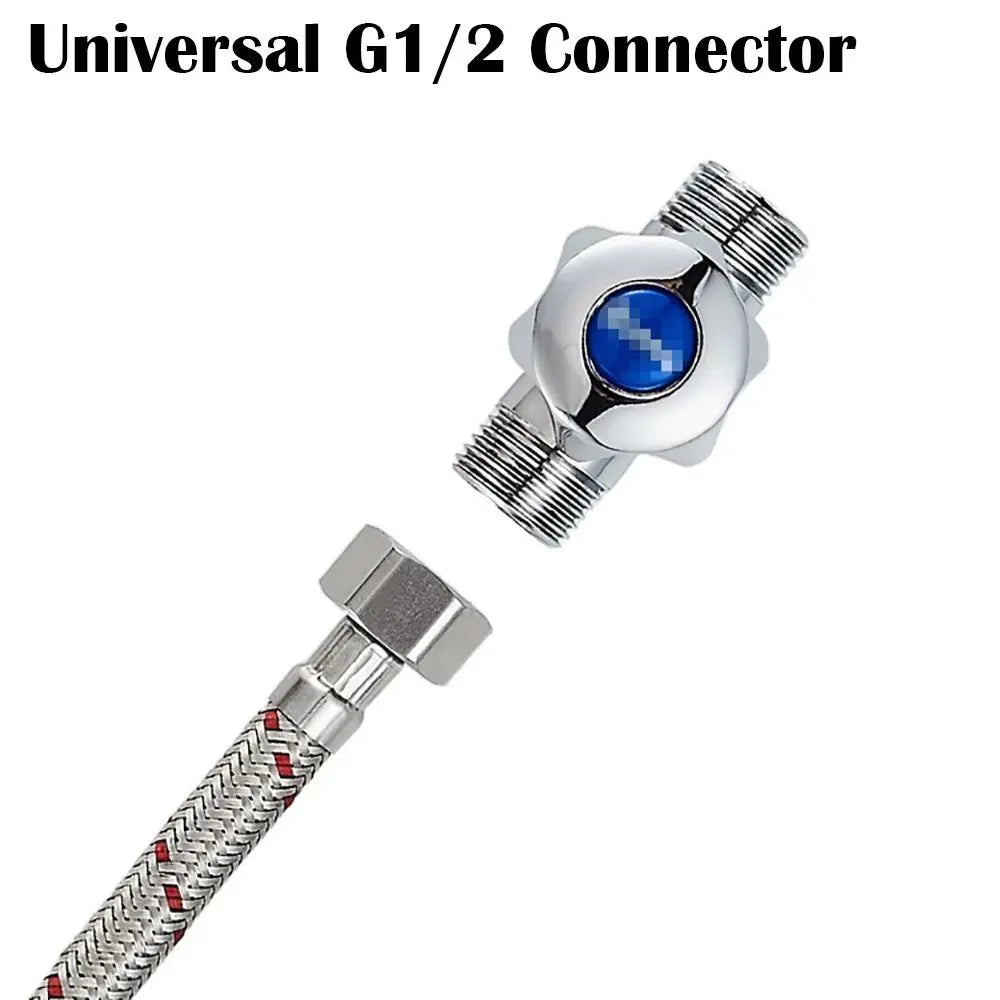 Stainless Steel Braided Faucet Connector Hoses – 1 Pair Plumbing Supply Hose Axl