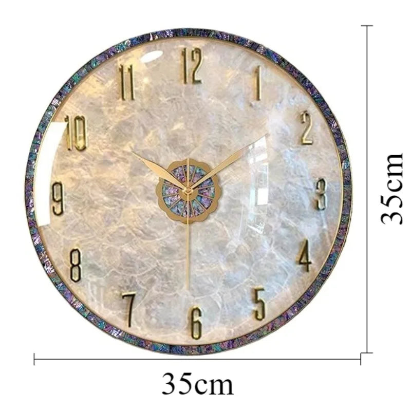 Modern Shell Wall Clock – Silent Large Minimalist 40cm Decor Decorative Wall Clock Axl 35CM