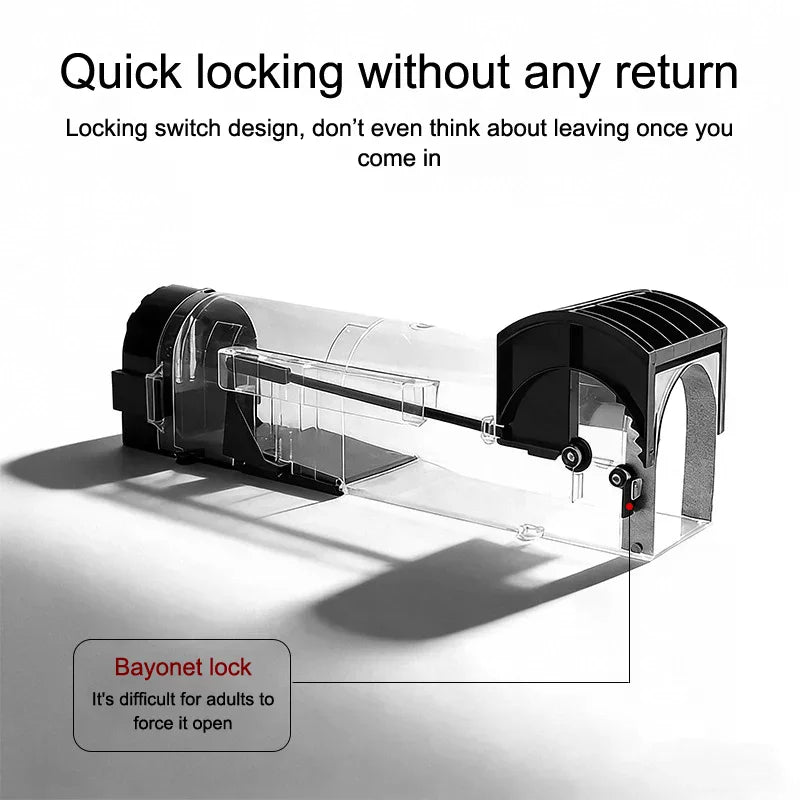 Humane Reusable Mouse Trap – Self-Locking Rodent Catcher Humane Mouse Trap Axl