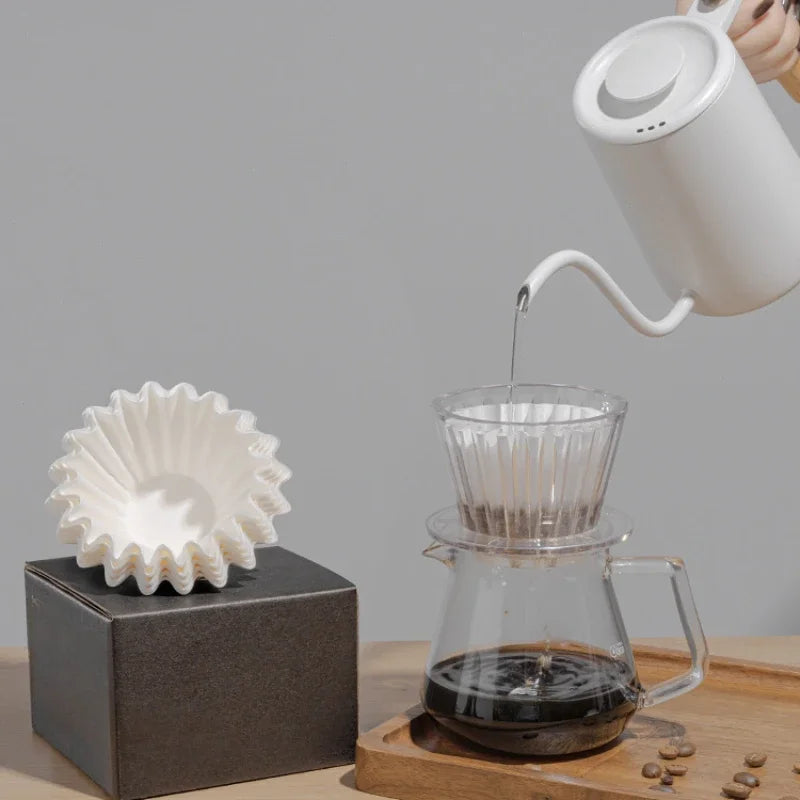 50 Pack Pour Over Coffee Filters – Fits B75 & Wave Dripper Coffee Filter Papers Axl