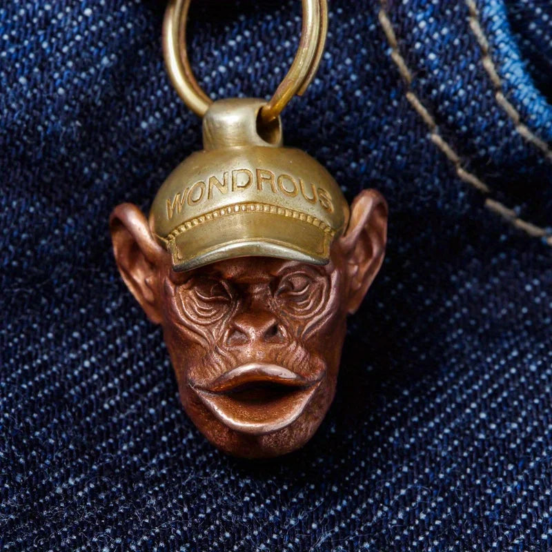 Brass Gorilla Monkey Pendant – EDC Paracord Keychain Charm Keychain Pendant Charm Axl