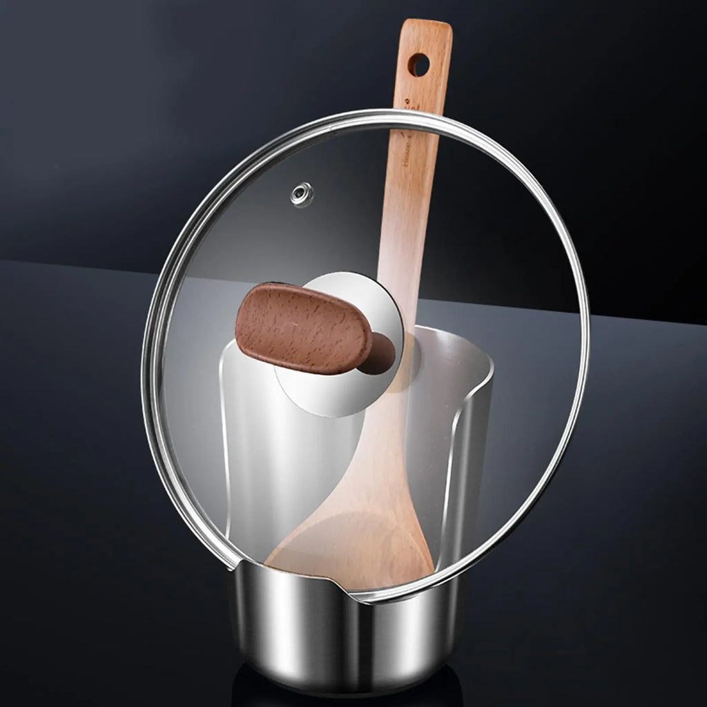 Stainless Steel Pot Lid Holder & Spoon Rest – Kitchen Stand Spoon Rest & Lid Holder Axl