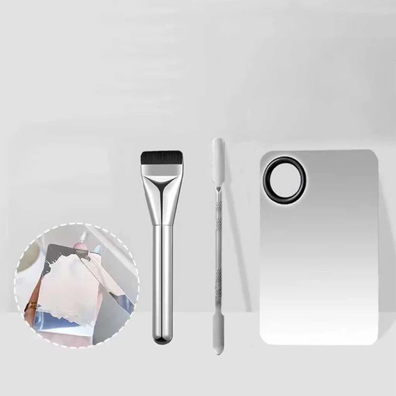 Foundation Brush Mixing Palette & Spatula Set – Makeup Tools Makeup Mixing Tools Axl A3