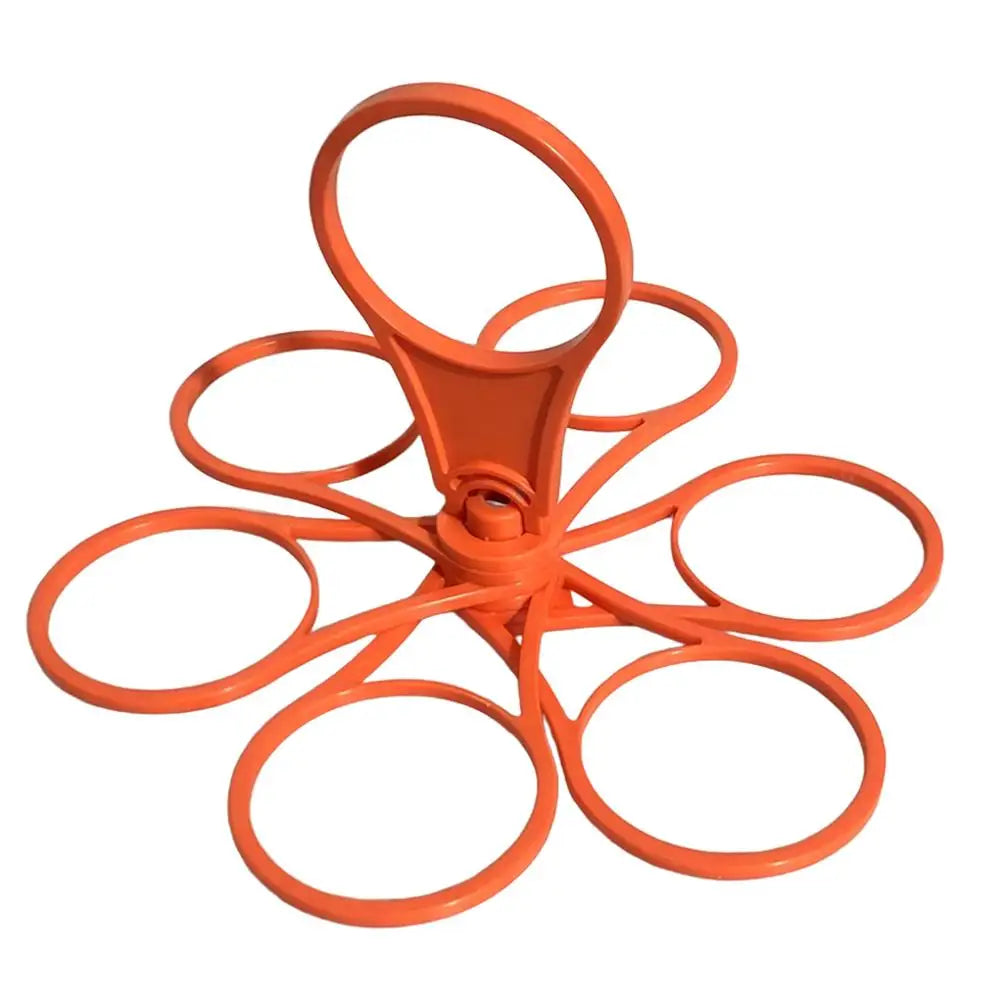 Foldable 6-Cup Rotating Drink Carrier Tray | Party Cup Holder Drink Carrier Tray Axl M Orange