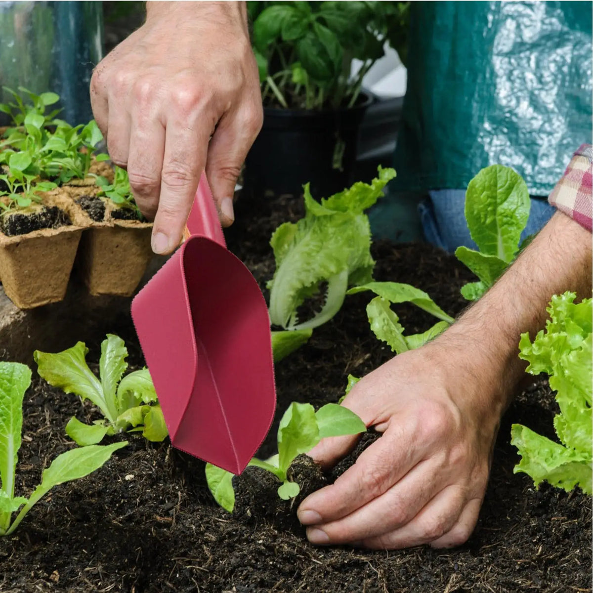 Portable Garden Soil Scoop – Lightweight Non-Slip Cat Litter Spade Garden Hand Scoop Axl