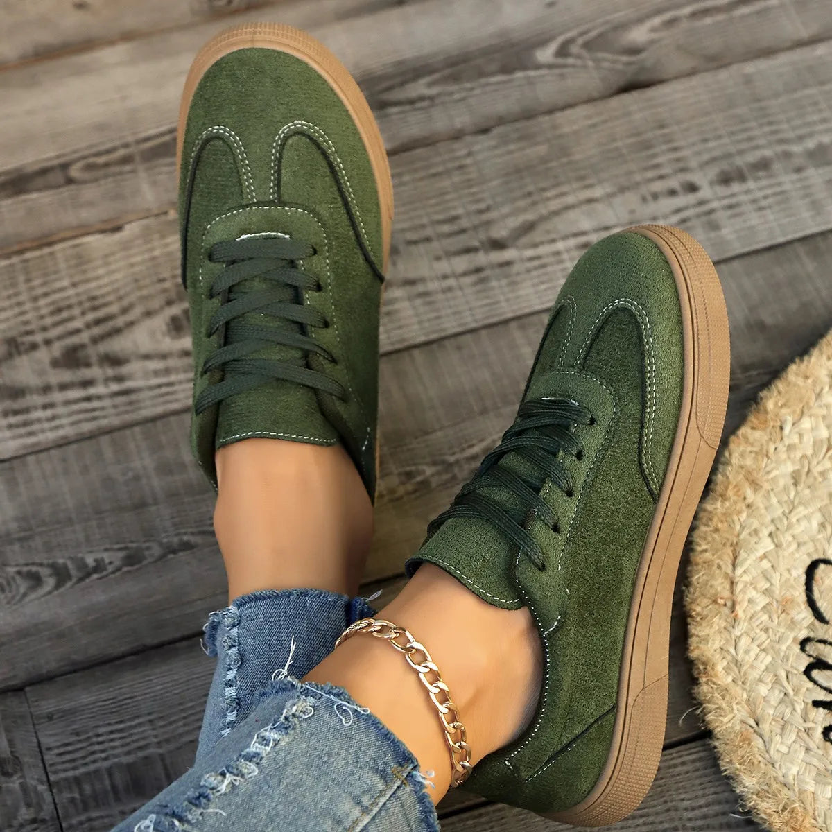Women's Retro Canvas Sneakers – Breathable Flat Casual Shoes Canvas Flat Sneakers Axl