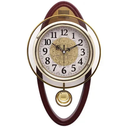 Vintage Pendulum Swing Wall Clock | Shabby Chic Quartz Decor Pendulum Wall Clock Axl Style 2 14 inch
