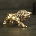 Antique Bronze Lion Statue – Solid Copper Brass Miniature Figure Decorative Figurine Axl Default Title