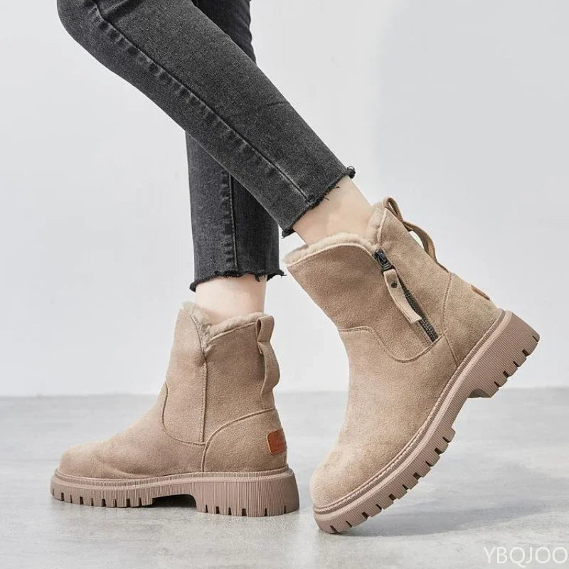 YBQJOO Women's Winter Snow Boots – Warm Anti-Slip Ankle Boot Women's Snow Boots Axl
