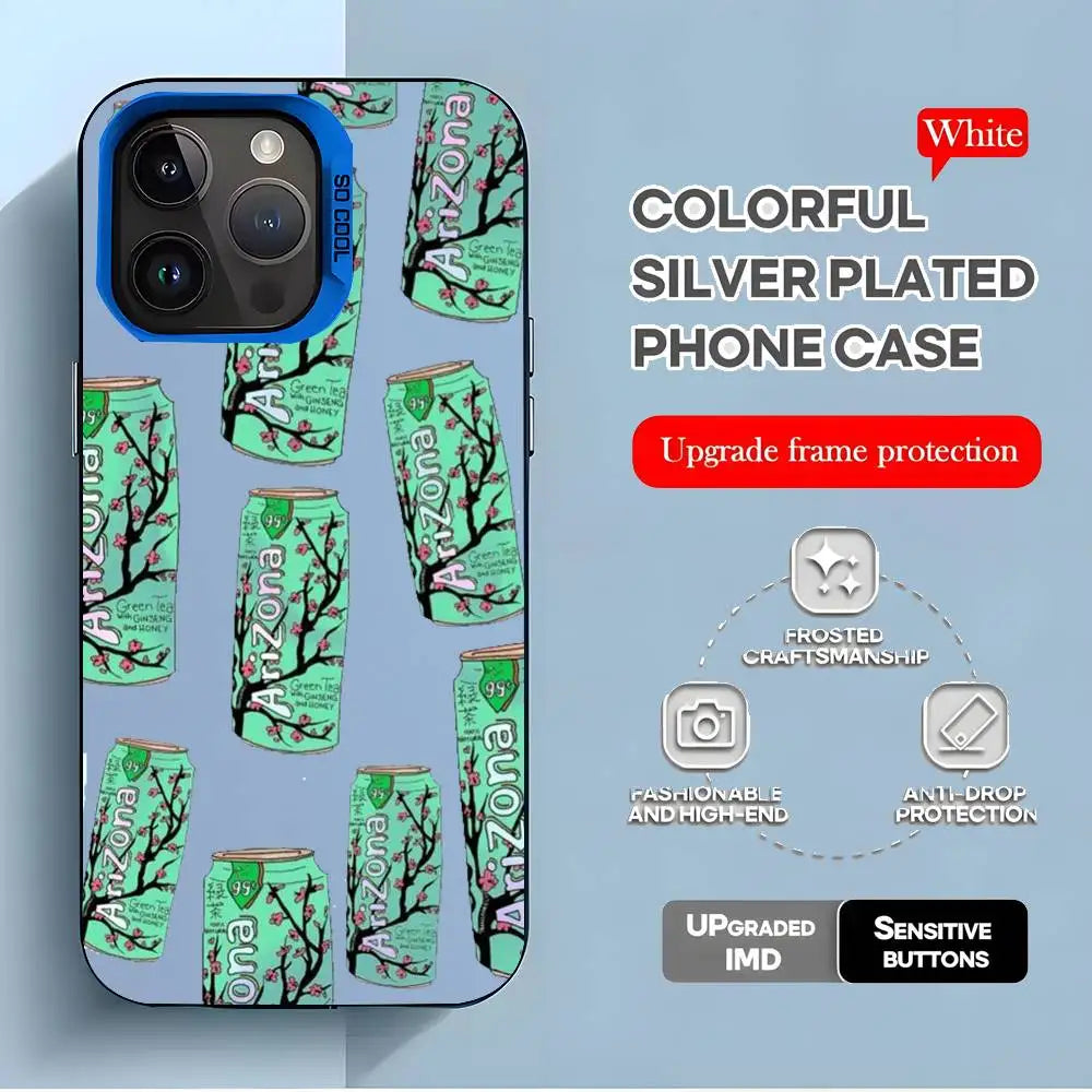 Vaporwave Arizona Tea iPhone Case | Anti-Scratch Plating Cover iPhone Phone Case Axl