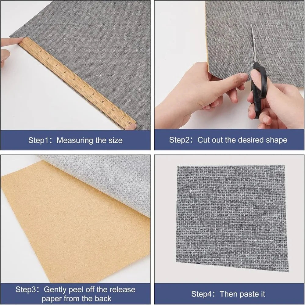 Self-Adhesive Fabric Repair Patch Roll 78.7"×15.7" – Light Grey Fabric Repair Patch Axl