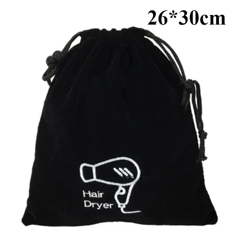 Velvet Drawstring Hair Dryer Organizer Bag | Travel & Gym Storage Organizer Bag Axl