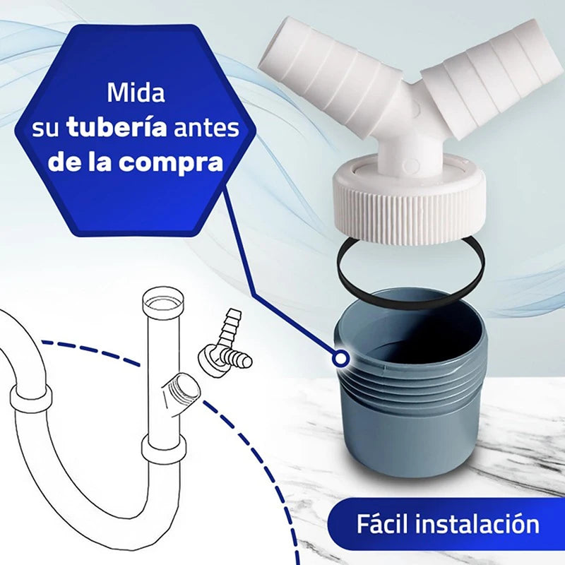 Y-Shape Drain Adapter – Dishwasher & Washing Machine Connector Drain Hose Adapter Axl